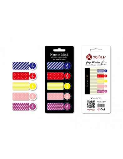[512131] Page Marker Violinschlüssel bunt quer