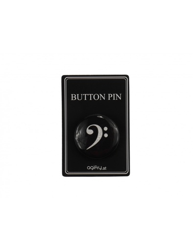 [512142] Ansteckbutton Bassschlüssel silber/glitter