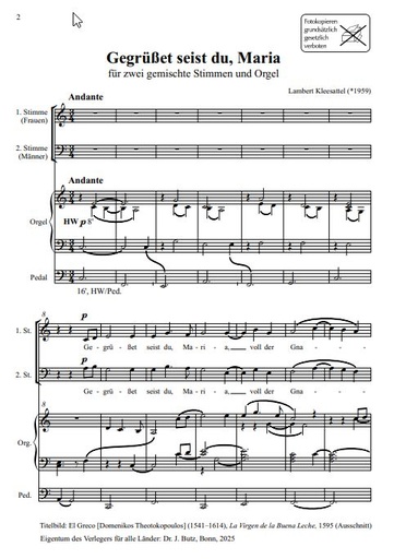 [512193] Gegrüßet seist du Maria