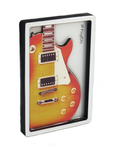 [513057] Magnet E-Gitarre rot/gelb - Framed
