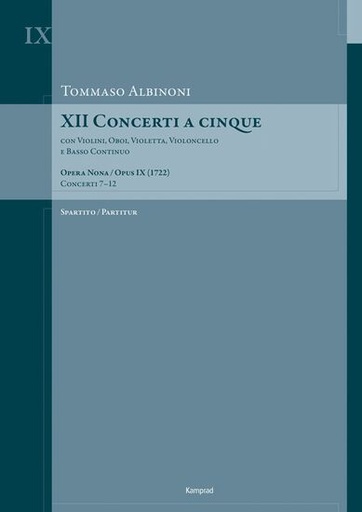 [513234] XII Concerti a Cinque (1722) op. 9/7-12 Band 2