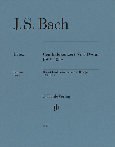 [513265] Cembalokonzert Nr. 3 D-Dur BWV 1054