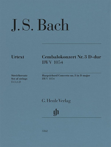 [513266] Cembalokonzert Nr. 3 D-Dur BWV 1054