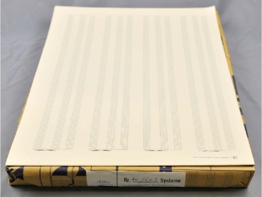 [513350] Notenpapier - Quart quer 4x3 Systeme (Orgel)