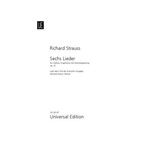 [513867] Sechs Lieder op. 37 - Mittlere Stimme