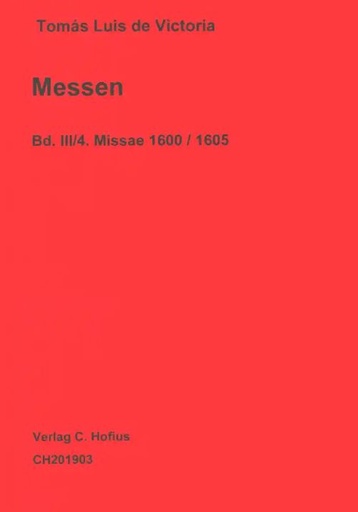[514084] Messen Band III/4: Missae 1600/1605 + Officium defunctorum