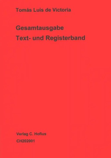 [514087] Vittoria-Gesamtausgabe: Text- und Registerband