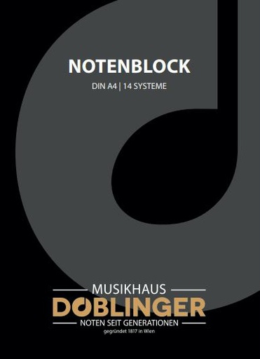 [187001] Notenblock A4 - 14 linig