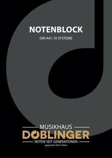 [187007] Notenblock A4 - 16 linig