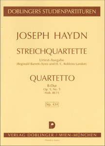 [Stp-00434] Streichquartett B-Dur op. 9/5 Hob. III:23