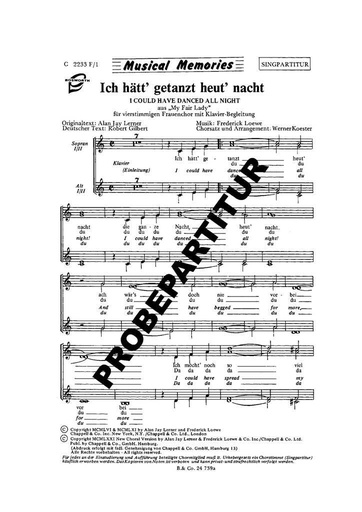 [93046] Ich hätt' getanzt heut' Nacht / I could have danced all night