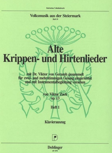 [07-00579-KLA] Alte Krippen- und Hirtenlieder Heft 1