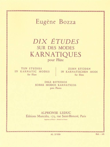 [240142] 10 Etudes sur des Modes Karnatiques