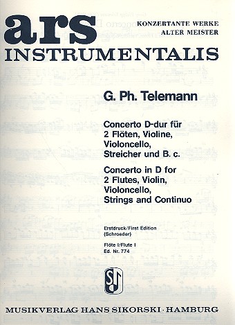 [200641] Konzert für 2 Flöten, Violine und Violoncello D-Dur