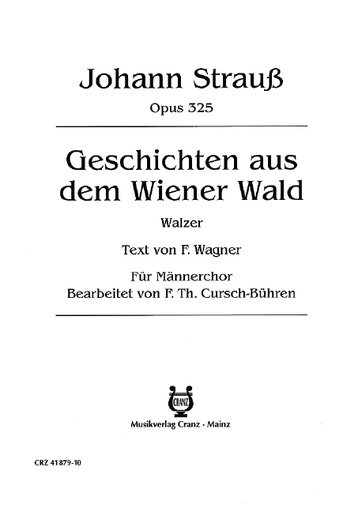 [191819] Geschichten aus dem Wiener Wald, op. 325