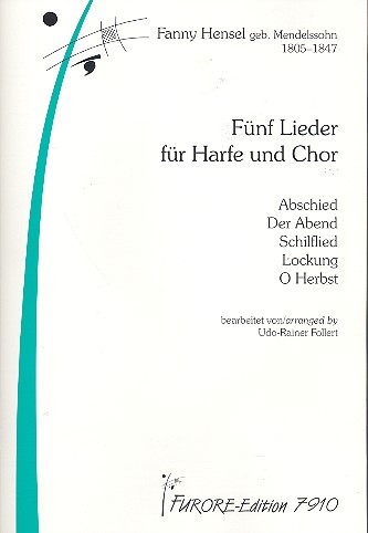 [257446] Fünf Lieder für Harfe und Chor
