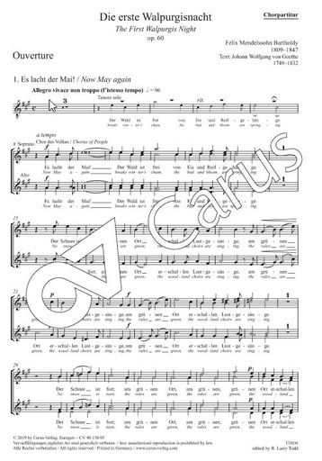 [318028] Die erste Walpurgisnacht, op. 60 / MWV D 3