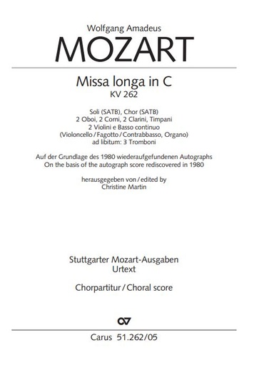 [103528] Missa longa in C, KV 262