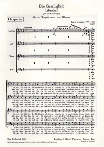 [191308] Die Geselligkeit, D 609