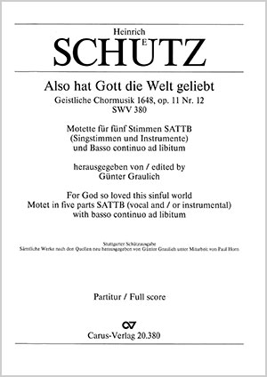 [100652] Also hat Gott die Welt geliebt, SWV 380
