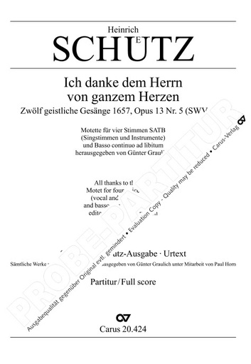[175335] Ich danke dem Herrn von ganzem Herzen, SWV 424