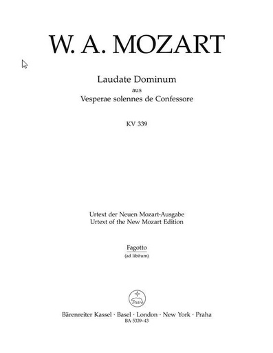 [141989] Laudate Dominum, aus KV 339
