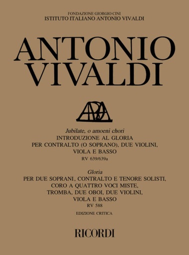 [224261] Jubilate o amoeni chori, RV 639/639a / Gloria, RV 588